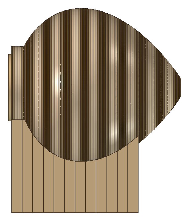 CAD render of the small translam egg loudspeaker enclosure on its plinth